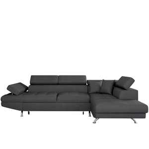 Canapé d'angle convertible RIO - LOUNGITUDE Collection - Gris foncé - ... pas cher