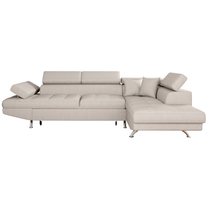 Canapé d'angle convertible RIO - LOUNGITUDE - Angle Droit - Tissu Beig... pas cher