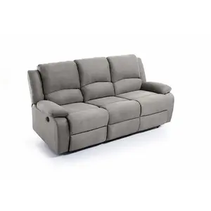 LOUNGITUDE RELAXXO - Canapé de Relaxation électrique 3 places Microfibre LEO pas cher