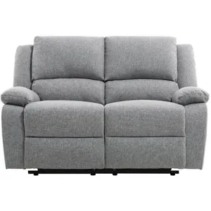 LOUNGITUDE RELAXXO - Canapé Relaxation 2 places LEO en Tissu - Gris clair