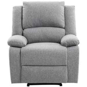 LOUNGITUDE Fauteuil relaxation manuel 1 place DETENTE en Tissu - Gris clairVendu parcdiscount