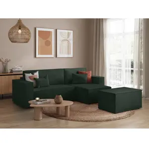 LOUNGITUDE PACK - CLARISSE - Canapé dangle convertible réversible avec... pas cher