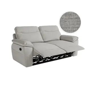 LOUNGITUDE Canapé de relaxation manuel ROSS 3 places en tissu texturé ... pas cher