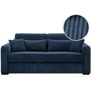 LOUNGITUDE Canapé convertible express 3 places ESIO 140x190cm en velou... pas cher