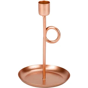 ARTYFETES bougeoir sur pied en laiton rose gold 16 5 cm pas cher