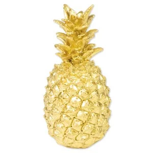 Objet décoratif - NO NAME - Ananas en résine doré - 18 cm - Blanc pas cher