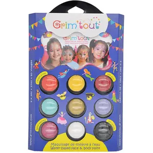 Palette de maquillage pour enfant - GRIM TOUT - 9 couleurs - Princesse pas cher