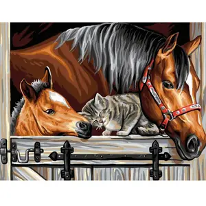 L'Art et la Manière Peinture par numéro, motif Un Trio en or, 30 x 40 ...Vendu parfnac-be