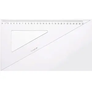 GRAPH'IT Equerre 45° 2 bords antitaches 30 cm Transparent pas cher