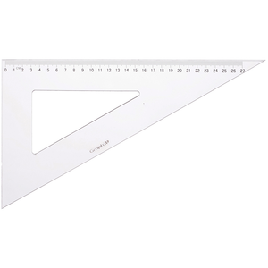 GRAPH'IT Equerre 60° 2 bords antitaches 30 cm Transparent pas cher