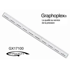 Règle de coupe - Graphoplex - bord acier antiglisse quadrillée - pour ... pas cher