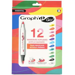 Set de 12 marqueurs acryliques Graph’it Go Essential pas cher
