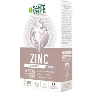 Santé Verte Ingrédients experts Zinc 2 formes pas cher