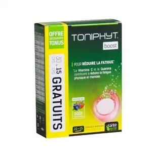 Santé Verte Toniphyt Boost Goût Fruits Rouges 30 + 15 Offerts comprimés pas cher