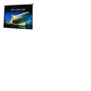 KIMEX Ecran projection manuel 3,00 x 1,69m Format 16:9 pas cher