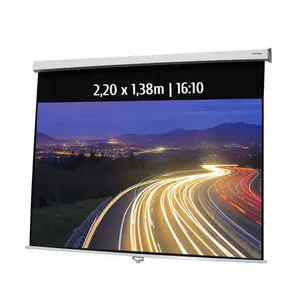 KIMEX Ecran de projection manuel 2,20 x 1,38m - Format 16:10 pas cher