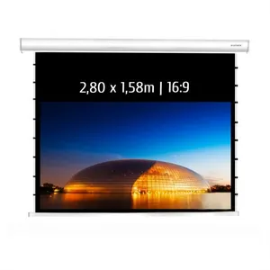 Ecran de Projection électrique tensionné 2,80 x 1,58 m - KIMEX - Conne...
