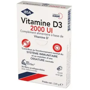 FilmTec Vitamine D3 2000UI 30 films orodispersibles pas cher