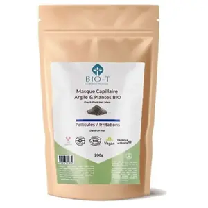 Bio-T Masque argiles et plantes ayurvédiques pellicules - Bio - 200g pas cher