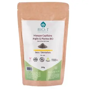Bio-T Masque argiles et plantes ayurvédiques Cheveux secs - Bio - 200g pas cher