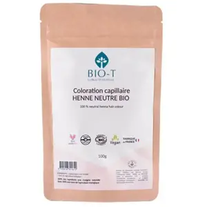 Bio-T Henné Neutre cassia - Bio et 100% naturel - 100g pas cher