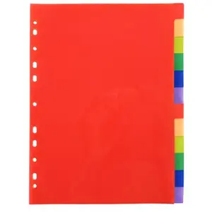 Waytex 12 Intercalaires A4 Couleurs Vives en Polypropylène avec Page d'Index pas cher