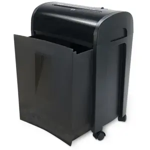 Waytex Destructeur de Documents Coupe croisée 10 Feuilles CD et Cartes de crédit sur Roulettes avec Bac tiroir de 14L pas cher