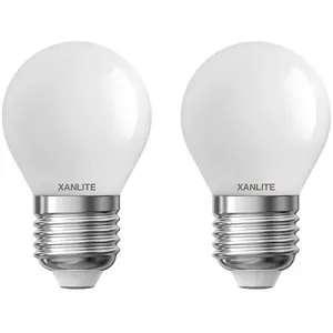 Xanlite - Lot de 2 ampoules Filament LED P45 Opaque culot E27 470 Lumens équivalence 40W 2700 Kelvins Blanc chaud - PACK2RFE47 pas cher