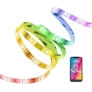 Ruban led connecté avec synchronisation sonore, blancs et couleurs, 3m - KLSBK3RVBM - Kozii pas cher