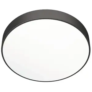 Xanlite Plafonnier Led Intégrée Rond Noir Ip44, 2200 Lumens, Cct, Blanc Chaud, Blanc Neutre