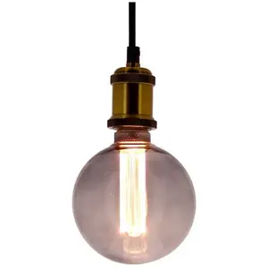 Xanlite Ampoule LED E27 Vintage Hologramme Globe G125 Verre Fumé Culot E27 - Ampoule Vintage E27 LED Angle Éclairage 320° - Ampoule E27 Vintage 4W 100 Lm - Lumière Blanc Chaud - RFDHE200B125SFVendu parcdiscount