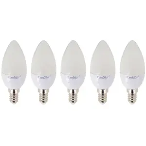 Xanlite Lot x5 Ampoules LED flamme, culot E14, 5,5W cons. (40 W éq), lumière blanc chaudVendu parcdiscount