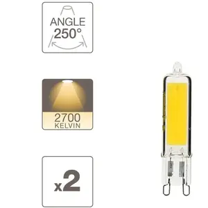 Pack de 2 ampoules RetroLED, culot G9, 3,7W cons. (400 lumens), lumière blanche chaud - PACK2ALG9400 - Xanlite pas cher