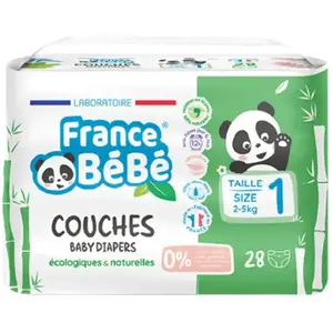 France Bébé Couches écologiques françaises Taille1 - 28 couches pas cher