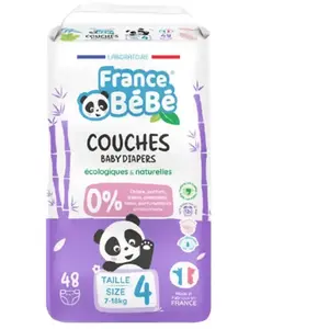 France Bébé Couches écologiques françaises Taille 4 - 48 couches pas cher