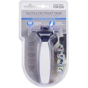 Brosse anti-mue - EYENIMAL - FUR100 - Noir et Blanc - Acier inoxydable - Pour Chats pas cher