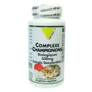 Vit'all+ Complexe Champignons 500mg Bio 60 gélules végétales pas cher