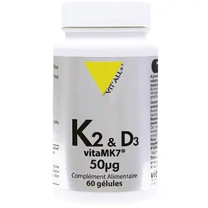 Vit'all+ K2 & D3 VitaMK7® 50µg 60 gélules pas cher