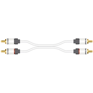 Real Cable Câble audio 2 RCA / 2 RCA Blanc - 1m pas cher