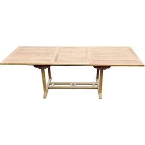 CONCEPT-USINE Concept-U - Uitbreidbare rechthoekige tuintafel in rauwe teak 10 personen KAJANG pas cher