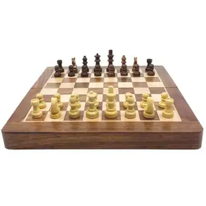 Generique Jeu bois ECHIQUIER PLIANT 18CM ROI 31MM TRADITIONNEL Multicolore pas cher