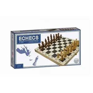 Piatnik WILSON JEUX - Coffret Pliant imprimé 28 cm ECHECS - Echiquier Pliant en Bois - Echiquier lettré et chiffré - ECH21001 pas cher