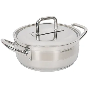 GAM'HOTEL Faitout en inox 18/8 GamHotel 32 cm - GamHotel Qualité Pro Argenté pas cher