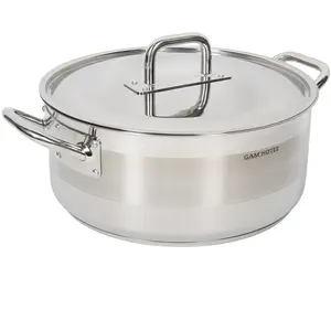 GAM'HOTEL Faitout en inox 18/8 GamHotel 36 cm - GamHotel Qualité Pro Argenté pas cher