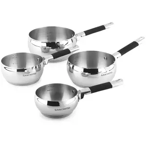 GAM'HOTEL 4 Casseroles 14/16/18/20cm - Inox induction pas cher