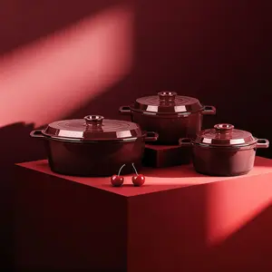 LAGUIOLE CUISSON - Cocotte en fonte ronde 20cm - Masseiron Merlot pas cher