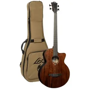 LAG Guitars SAUVAGE-BCE elektrisch-akoestische basgitaar met gigbag pas cher