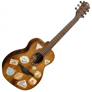 LAG Guitars Escapade Travel-GTE Globe Trotter Electro E/A westerngitaar met gigbag pas cher