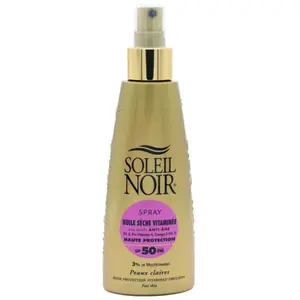 Soleil Noir Corps Huile Sèche Vitaminée SPF50 150ml pas cher