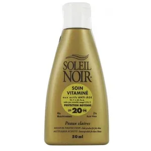 Soleil Noir Soin vitaminé 20 protection moyenne 50 ml pas cher